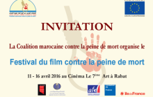 La Coalition marocaine contre la peine de mort organise le Festival du film contre la peine de mort