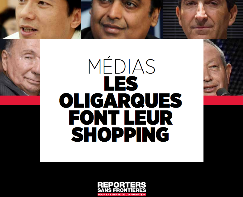 “Médias : les oligarques font leur shopping”: la nouvelle enquête de RSF