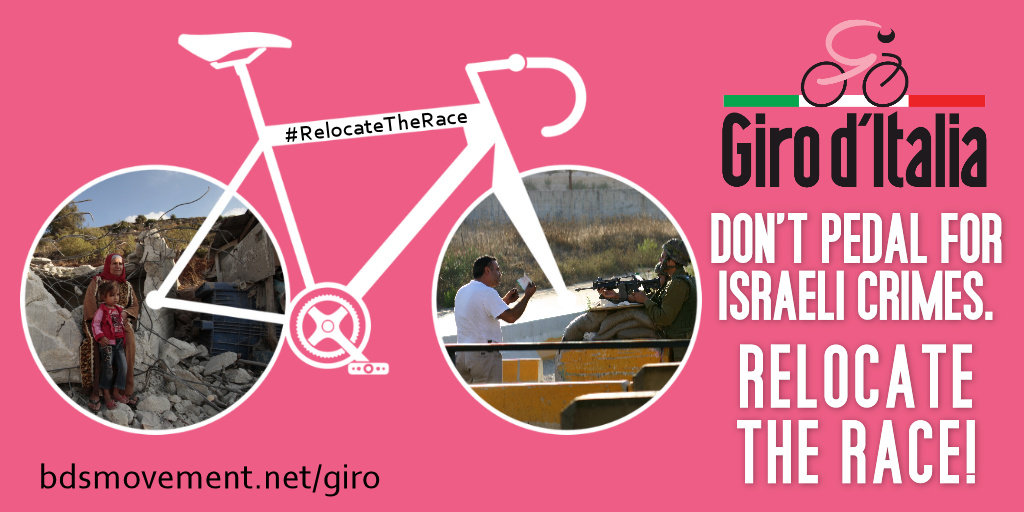 Don’t Pedal for Israeli Crimes: Tell Giro d’Italia to Steer Clear of Apartheid